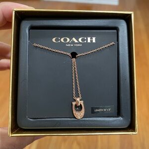 Coach Gold Necklace with Delicate Chain and Pendant